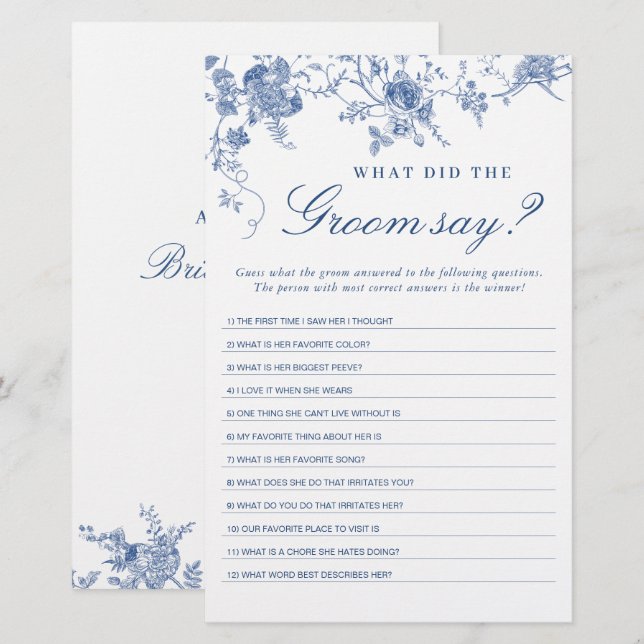 Lámina Victoria Blue French Garden Juego de ducha de novi (Anverso / Reverso)