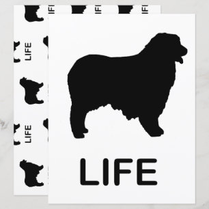 Lámina vida de pastor australiano de scrapbook de doble c