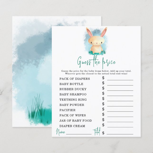 Lámina Videojuegos de Bunny Fiesta | Juego de adivinanzas (Anverso / Reverso)