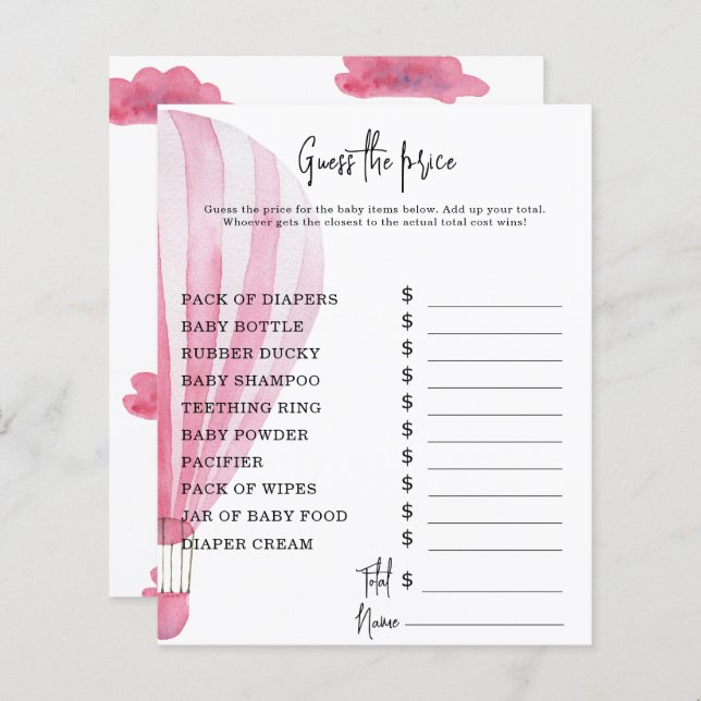 Lámina Videojuegos de Fiesta con globos aerostáticos | Ju (Anverso / Reverso)