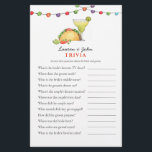 Lámina Videojuegos de Taco & Tequila Fiesta Couple's Show<br><div class="desc">Tacos y Tequila Fiesta Mexicana Tema Nodal / parejas duchan Trivia juego con acuarela ilustracion de taco y margarita. Personaliza la parte posterior de la tarjeta con el nombre de la pareja y la fecha de ducha.</div>