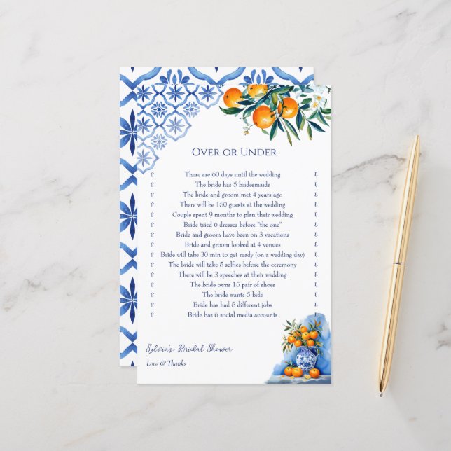 Lámina Videojuegos sobre la ducha de novia de talavera az (Anverso/Reverso In Situ)