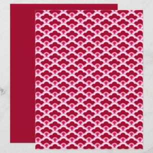 Lámina Vieiras chinas, borgoñas y rosadas