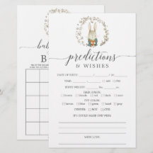 Viejos juegos botánicos de Baby Shower de doble ca