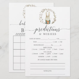 Lámina Viejos juegos botánicos de Baby Shower de doble ca