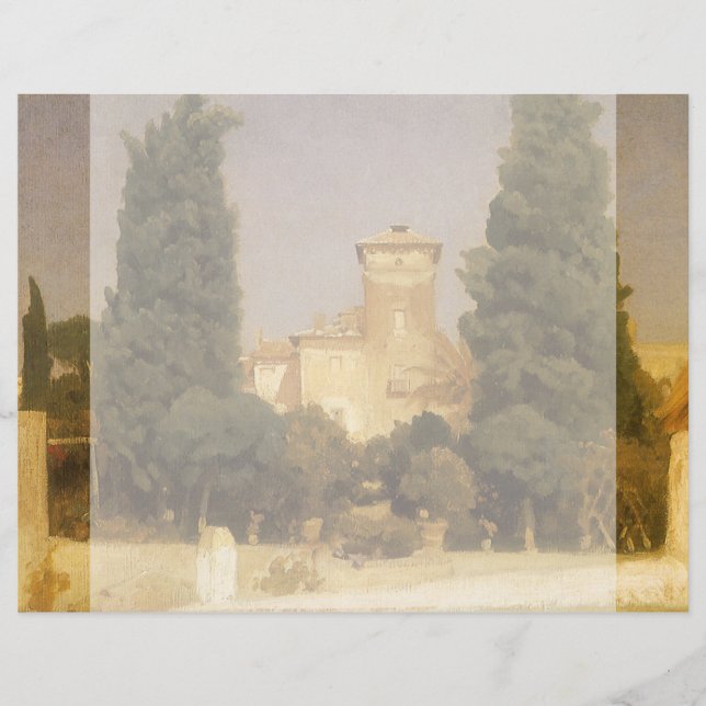 Lámina Villa Malta, Roma por Lord Frederic Leighton (Anverso)