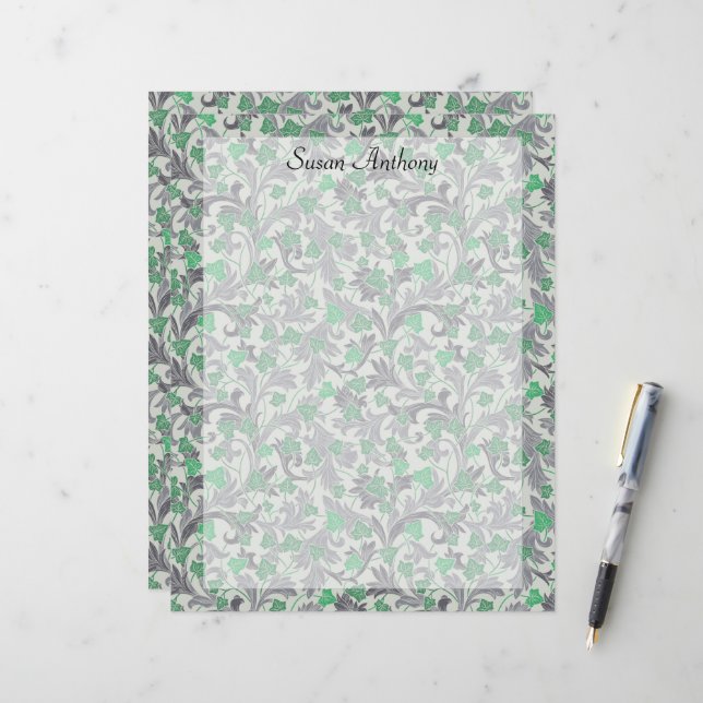 Lámina Vinas de marfil verde añejo crecen con papel de en (Anverso/Reverso In Situ)