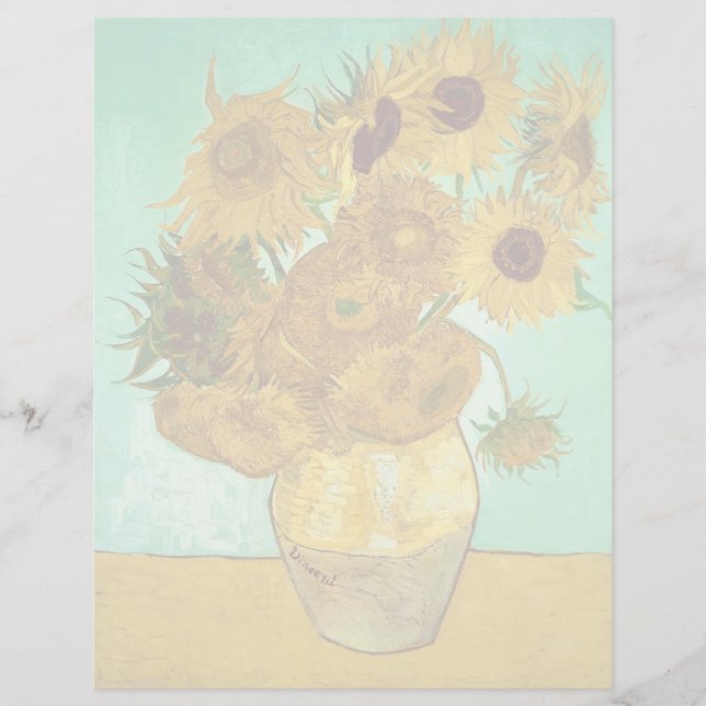 Lámina Vincent van Gogh | Girasoles, 1888 (Anverso)