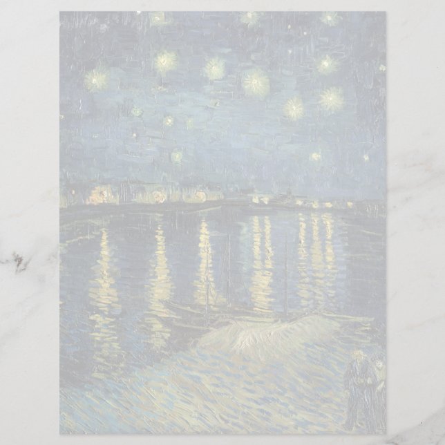 Lámina Vincent van Gogh | Noche estrellada sobre el Ródan (Anverso)
