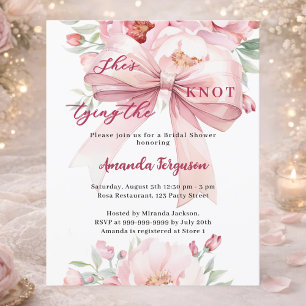 Lámina Vinculación del nudo arco rosado Invitación a la d