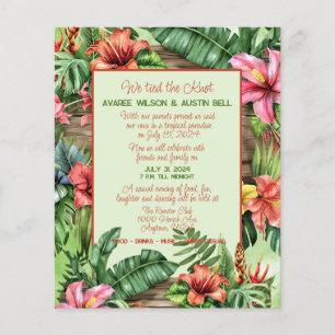 Lámina Vinculamos la invitación a la boda tropical del nu