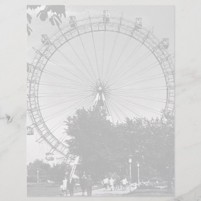 Lámina Viñeta Austria Viena Prater rueda gigante (Anverso)