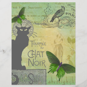 Lámina Viñeta gira por París por Chat Noir Collage Scrapb