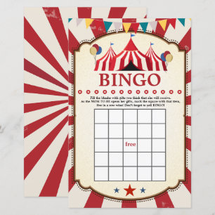 Lámina Viñetas de Bingo de Nacimiento en Circo de Carnava