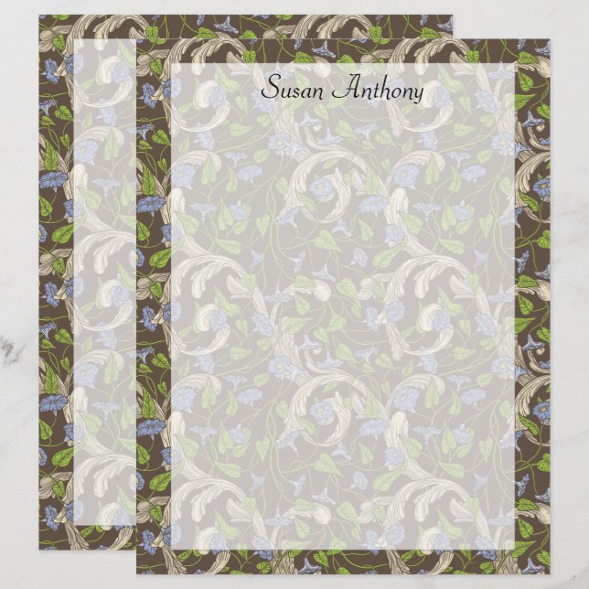 Lámina Vinos victorianos de marfil con papel (Anverso / Reverso)