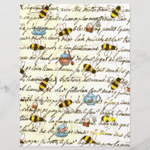 Vintage Bee and Tea Decoupage Scrapbook