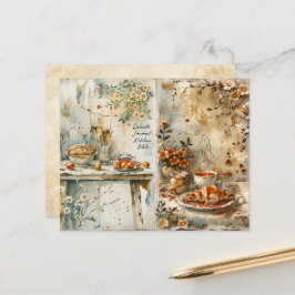 Lámina Vintage Breakfast Kitchen Scrapbook Paper