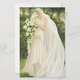 Lámina Vintage Bride budget invitation