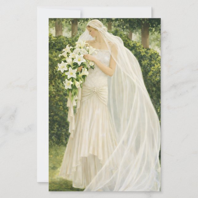 Lámina Vintage Bride budget invitation (Anverso)