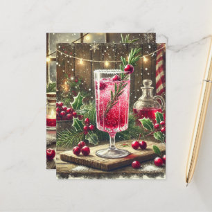 Lámina Vintage Christmas Bebe Cranberry Fizz Scrapbook