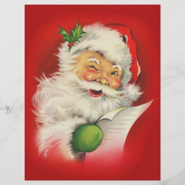 Lámina Vintage Christmas Santa Claus (Anverso)