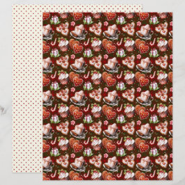 Lámina Vintage Christmas Scrapbook Paper