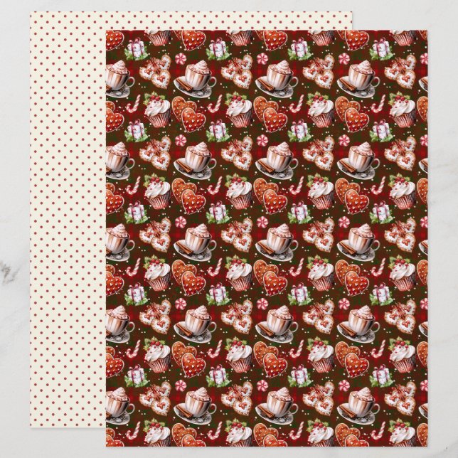 Lámina Vintage Christmas Scrapbook Paper (Anverso / Reverso)