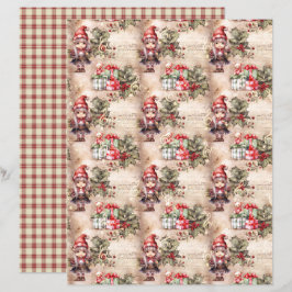 Lámina Vintage Christmas Scrapbook Paper