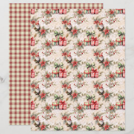 Lámina Vintage Christmas Scrapbook Paper