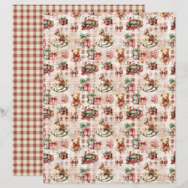 Lámina Vintage Christmas Scrapbook Paper