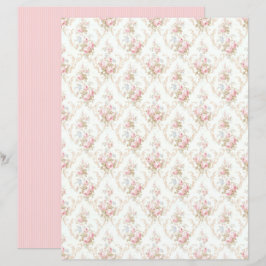 Lámina Vintage Coquette Rose Floral Paper Sheet