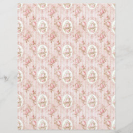 Lámina Vintage Coquette Rose Floral Paper Sheet