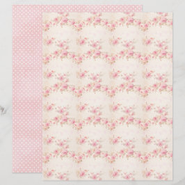 Lámina Vintage Coquette Rose Floral Scrapbook Paper