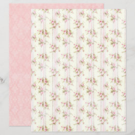 Lámina Vintage Coquette Rose Floral Scrapbook Paper
