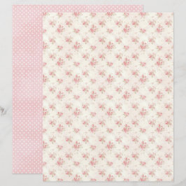 Lámina Vintage Coquette Rose Floral Scrapbook Paper