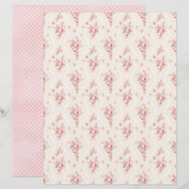 Lámina Vintage Coquette Rose Floral Scrapbook Paper