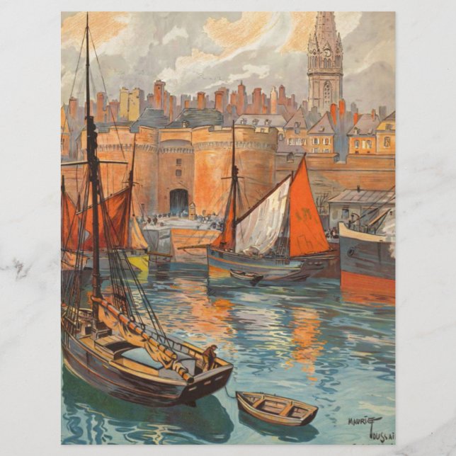 Lámina Vintage Cote d'Emeraude Saint Malo (Anverso)