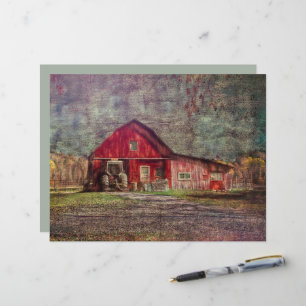 Lámina Vintage Country Rustic Old Red Texn