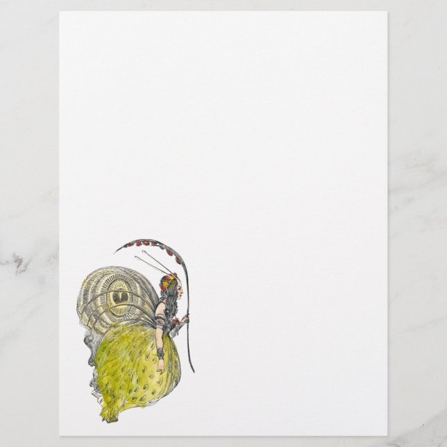 Lámina Vintage Cute Fantasy Mariposa con Alas (Anverso)