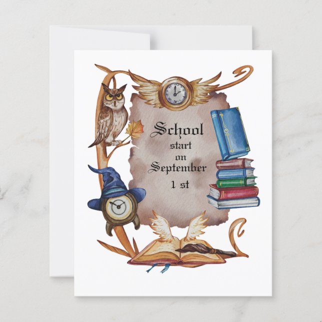 Lámina Vintage de acuarela mágica (Anverso)