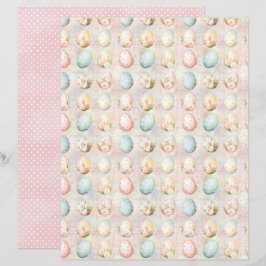 Lámina Vintage Easter Eggs Scrapbook Paper