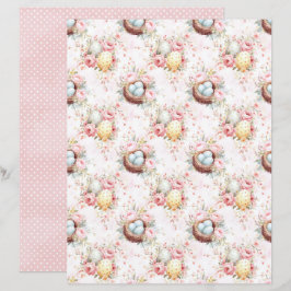 Lámina Vintage Easter Eggs Scrapbook Paper