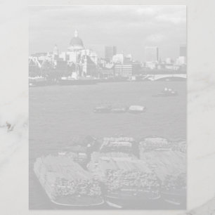 Lámina Vintage England Londres Thames Skyline
