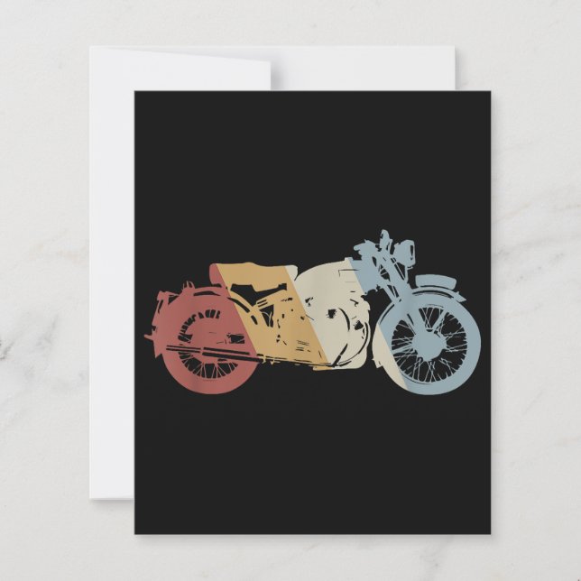 Lámina Vintage estilo retro de motocicleta (Anverso)