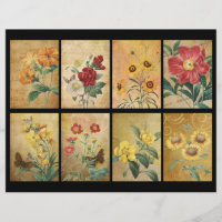 Vintage Floral Scrapbook ATC