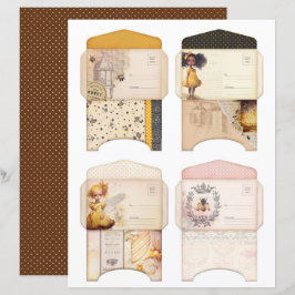 Lámina Vintage Honey Bee Journal Paper Sheet
