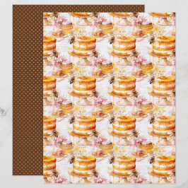 Lámina Vintage Honey Bee Journal Paper Sheet