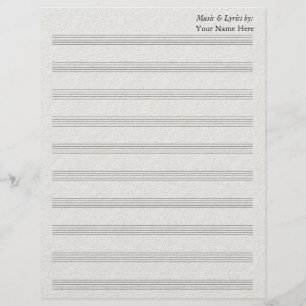 Lámina Vintage Lace Emhead Blank Sheet Music 10 Stave
