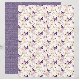 Lámina Vintage Lavender Journal Paper Sheet