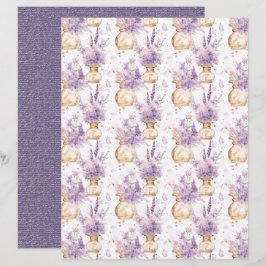 Lámina Vintage Lavender Journal Paper Sheet